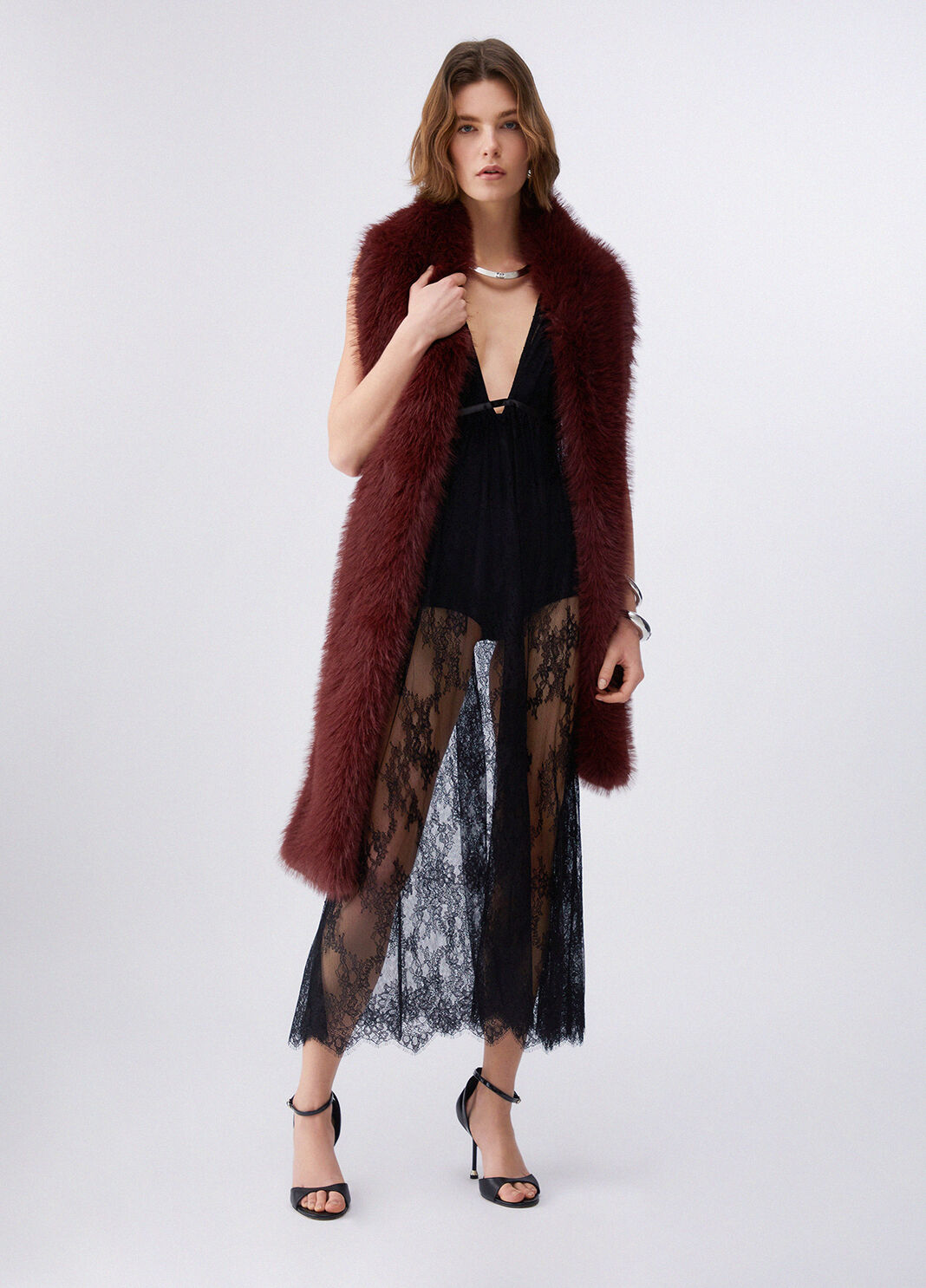 Kleid aus Chantilly-Spitze schwarz Liu Jo - large image number 4