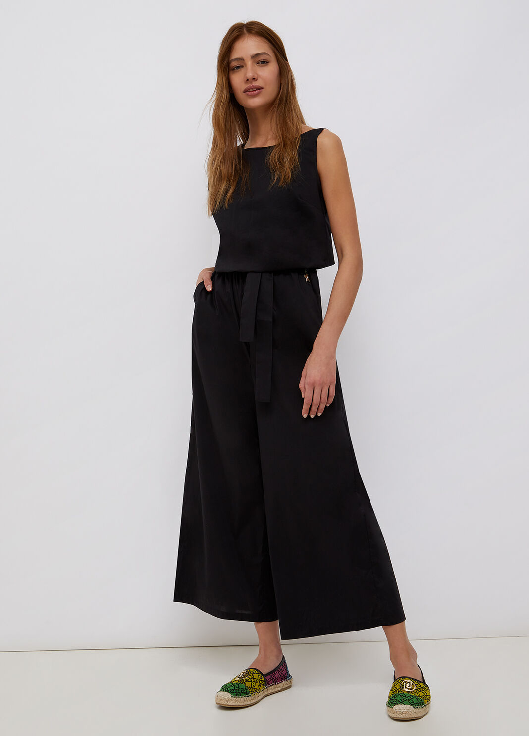 Combinaison longue en popeline noir Liu Jo - large image number 0