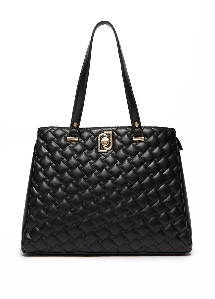 Bolso tote guateado ecosostenible negro Liu Jo - large image number 0 Bolso tote guateado ecosostenible negro Liu Jo - large image number 0