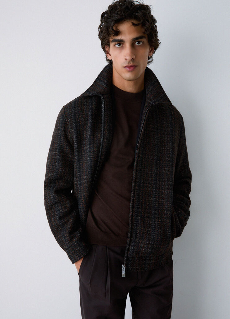 Tartan Jacket in Wool Blend brown Liu Jo - medium