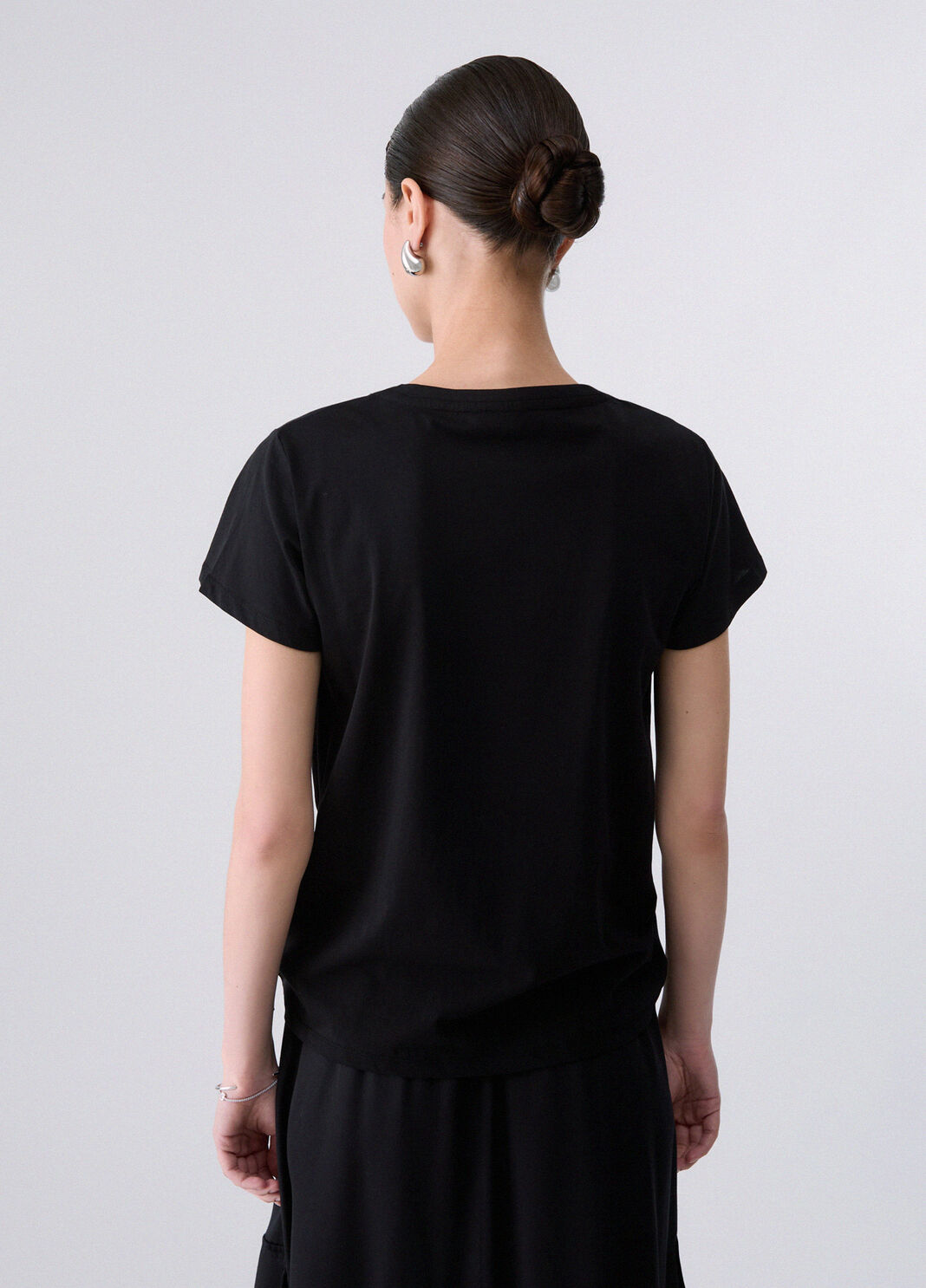 T-shirt en jersey avec logo noir et Liu Jo Liu Jo - large image number 1