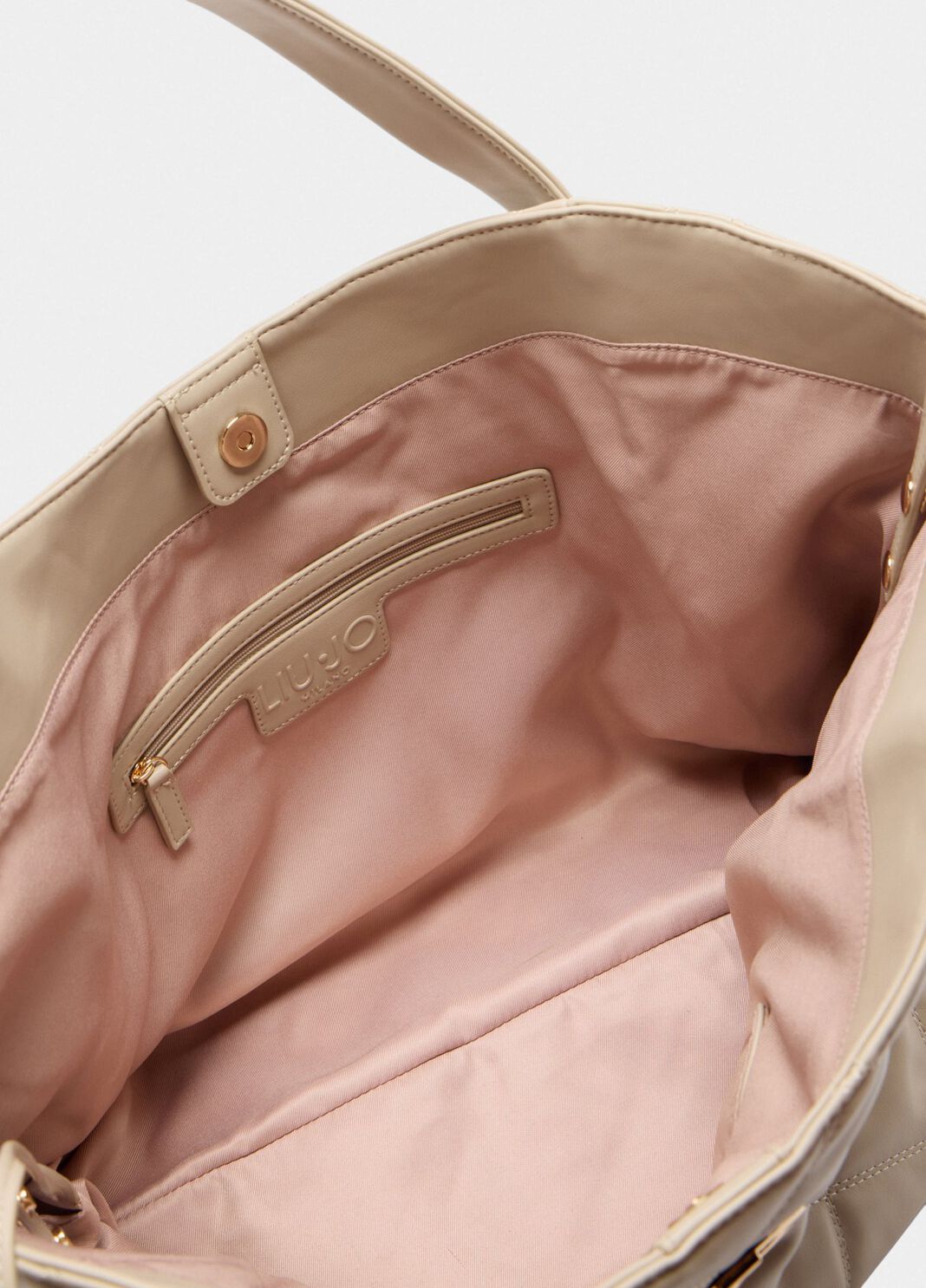 Sac fourre-tout grand format matelass&eacute; beige Liu Jo - large image number 4