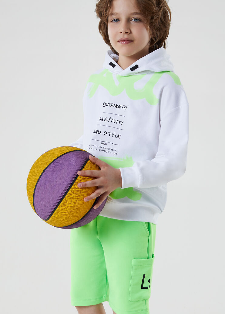 Felpa oversize con cappuccio bianco Liu Jo - large image number 2