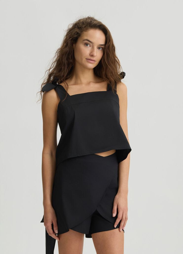 Cotton top with bows black Liu Jo - medium Cotton top with bows black Liu Jo - medium