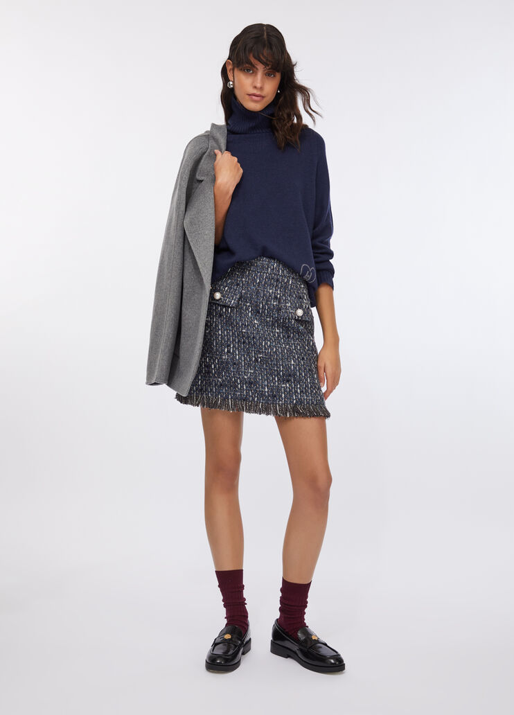 Minijupe en bouclette bleu foncé Liu Jo - medium Minijupe en bouclette bleu foncé Liu Jo - medium