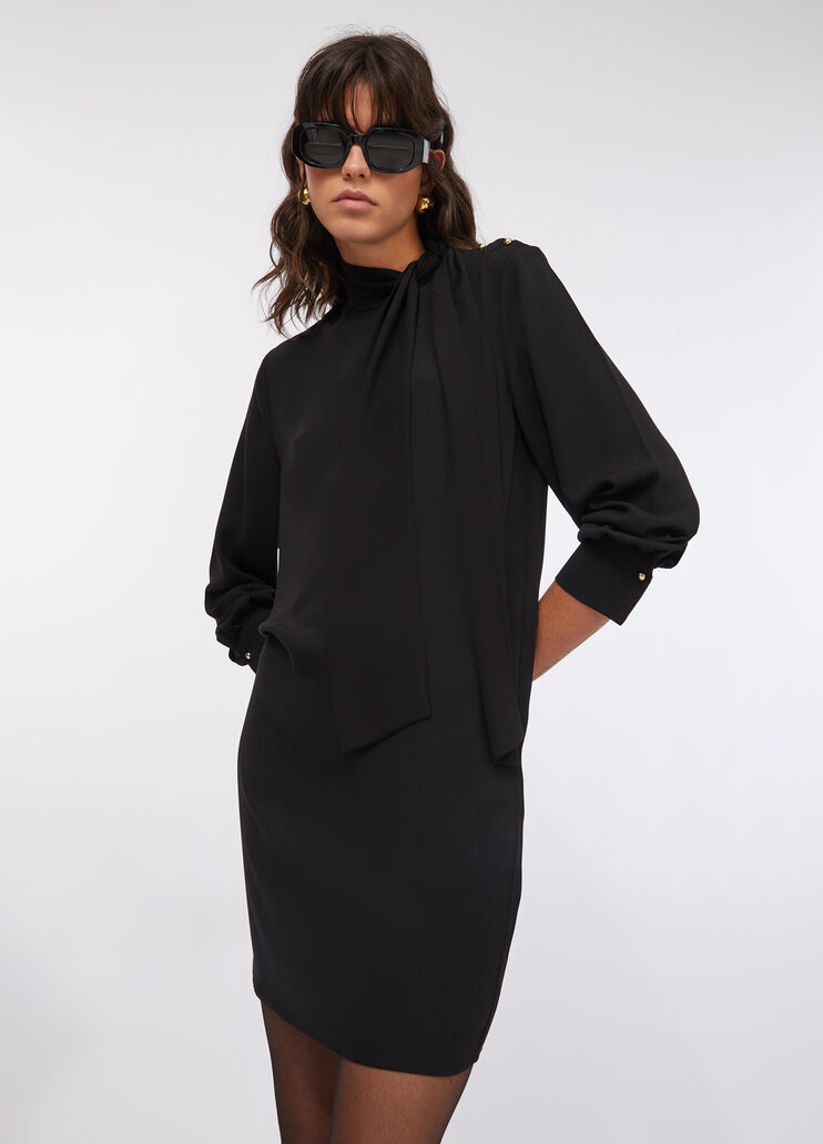 Abito corto con sciarpa nero Liu Jo - large image number 3