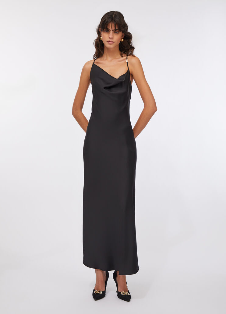 Вечернее платье из атласа черный Liu Jo - large image number 0