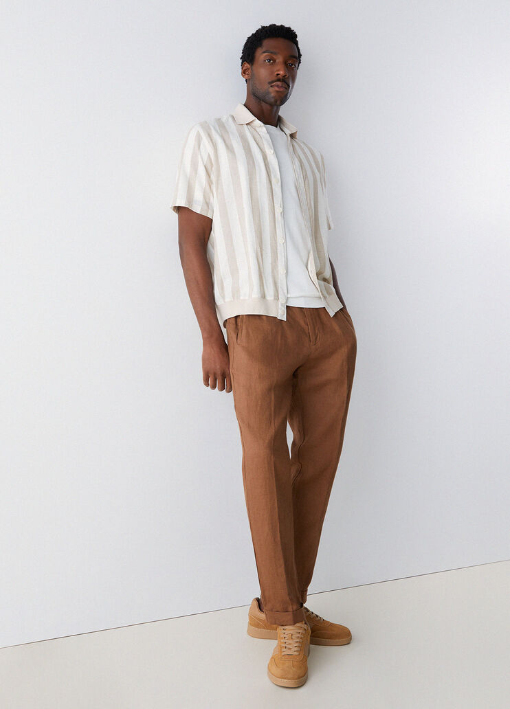 100% linen trouser cognac Liu Jo - medium