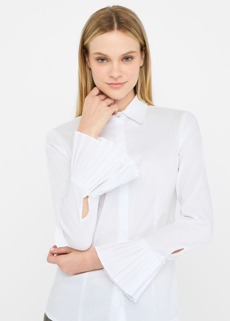Shirt with pleated details white Liu Jo - medium Shirt with pleated details white Liu Jo - medium
