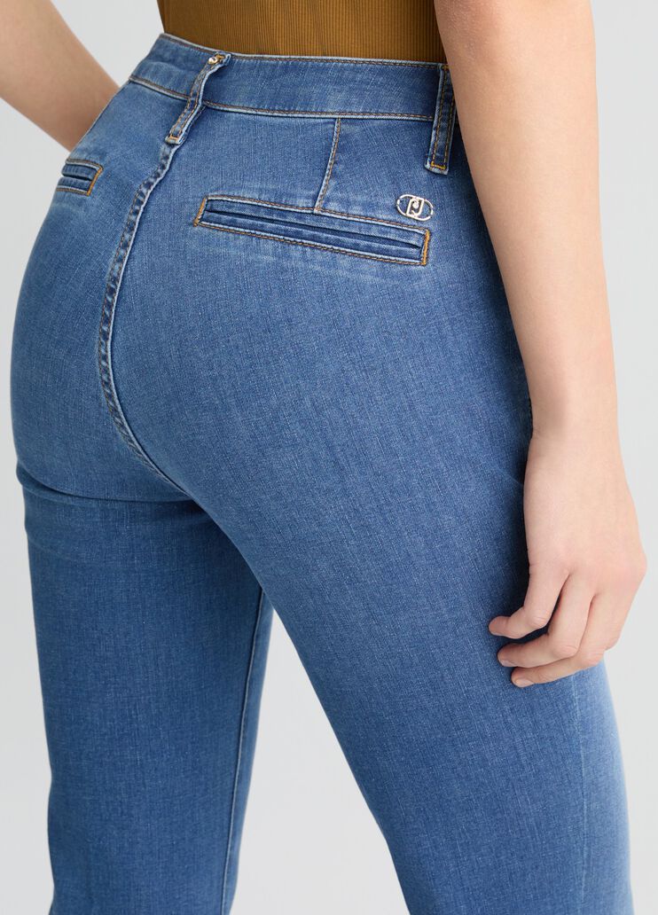 High-rise flared jeans blue denim Liu Jo - large image number 4 High-rise flared jeans blue denim Liu Jo - large image number 4