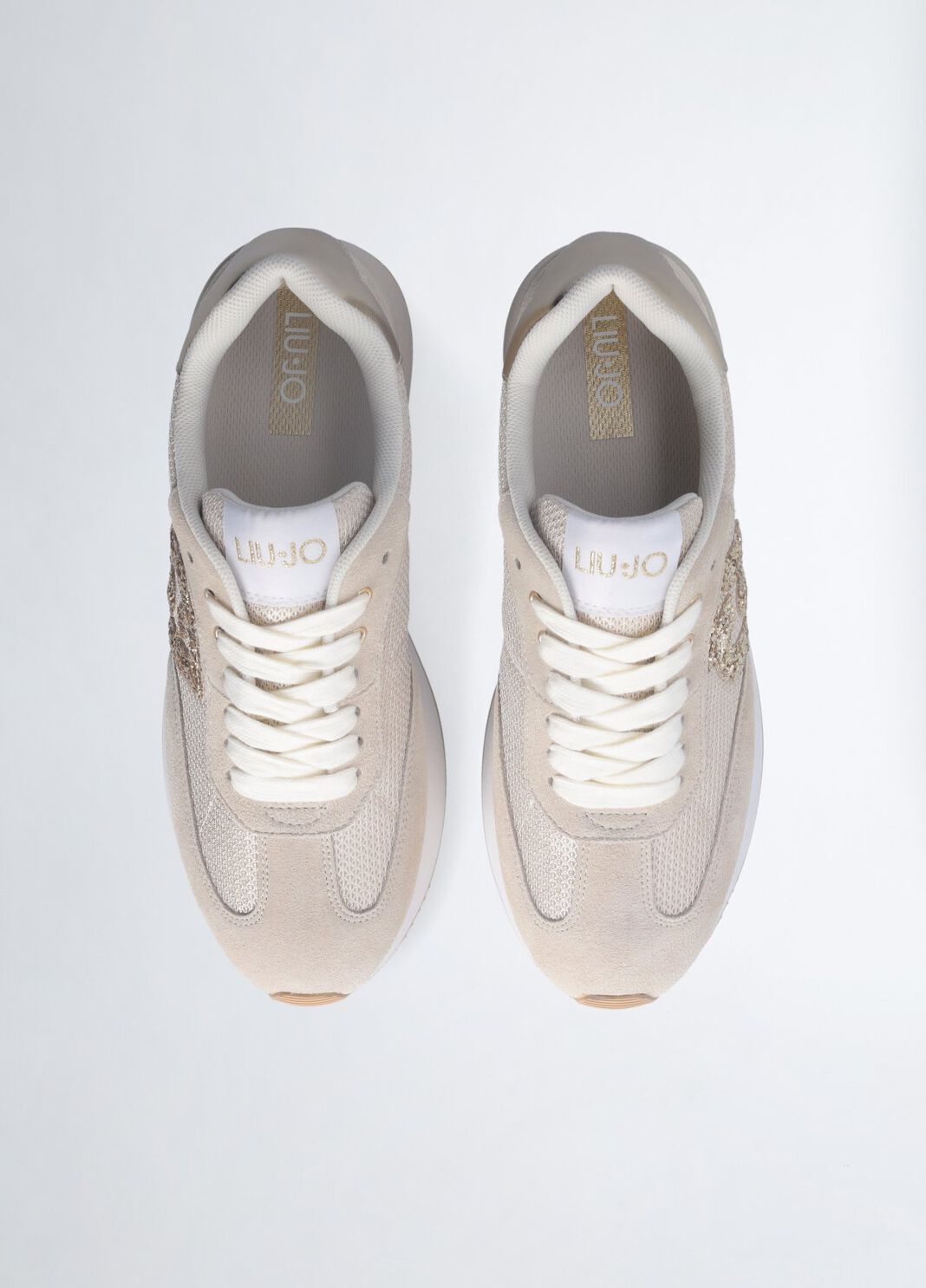Zapatillas con logotipo purpurina beige Liu Jo - large image number 11