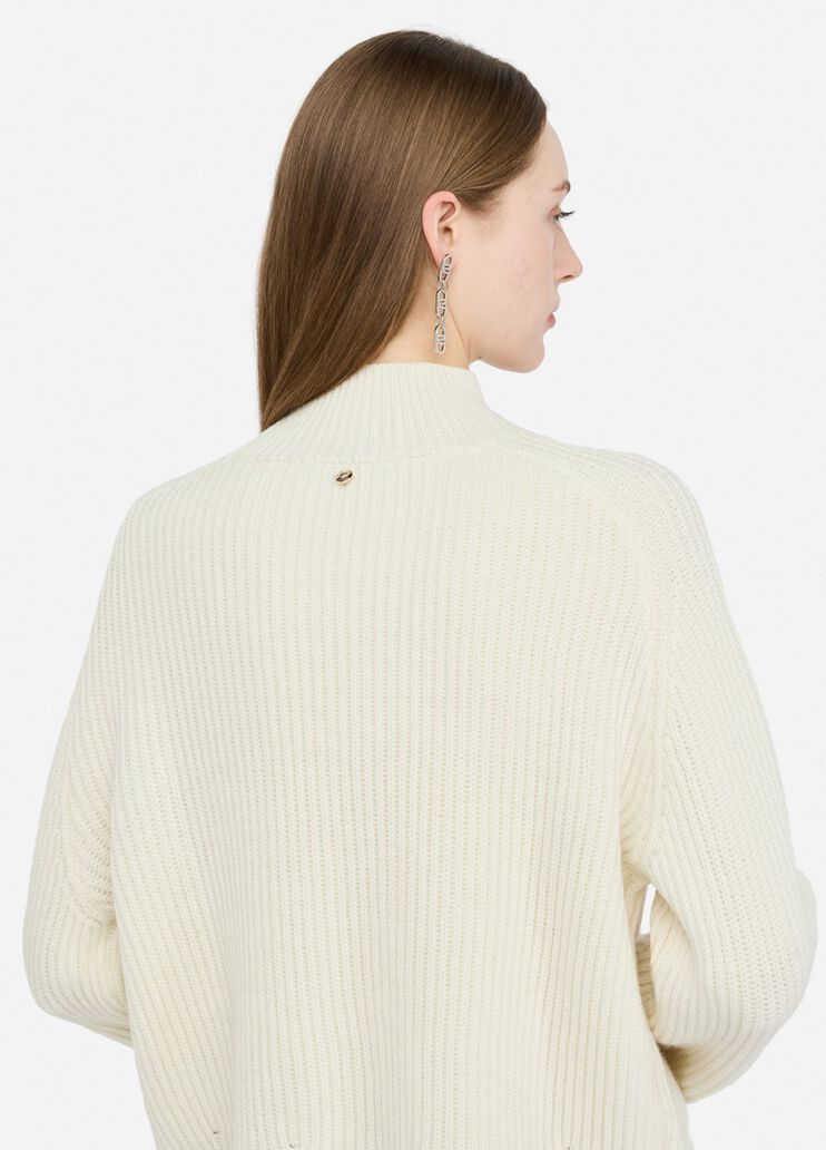 Maglione in lana  bianco Liu Jo - large image number 4 Maglione in lana  bianco Liu Jo - large image number 4