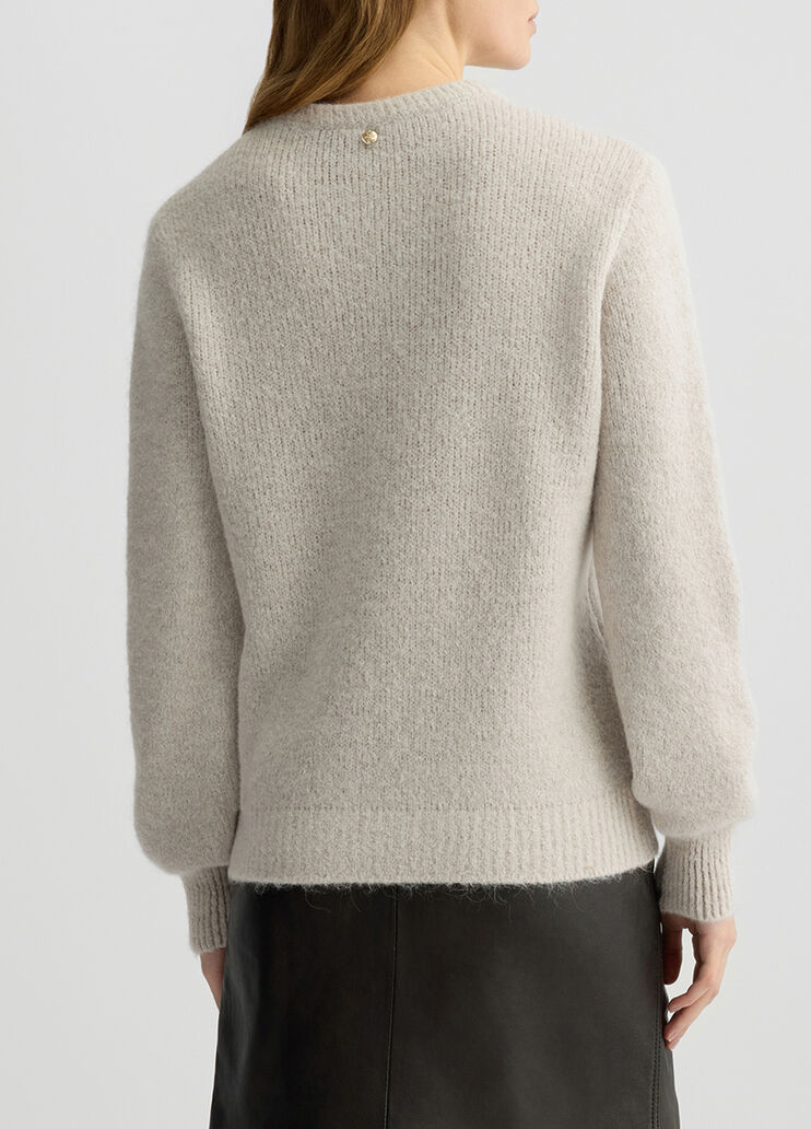 Alpaca-blend pullover white Liu Jo - medium Alpaca-blend pullover white Liu Jo - medium