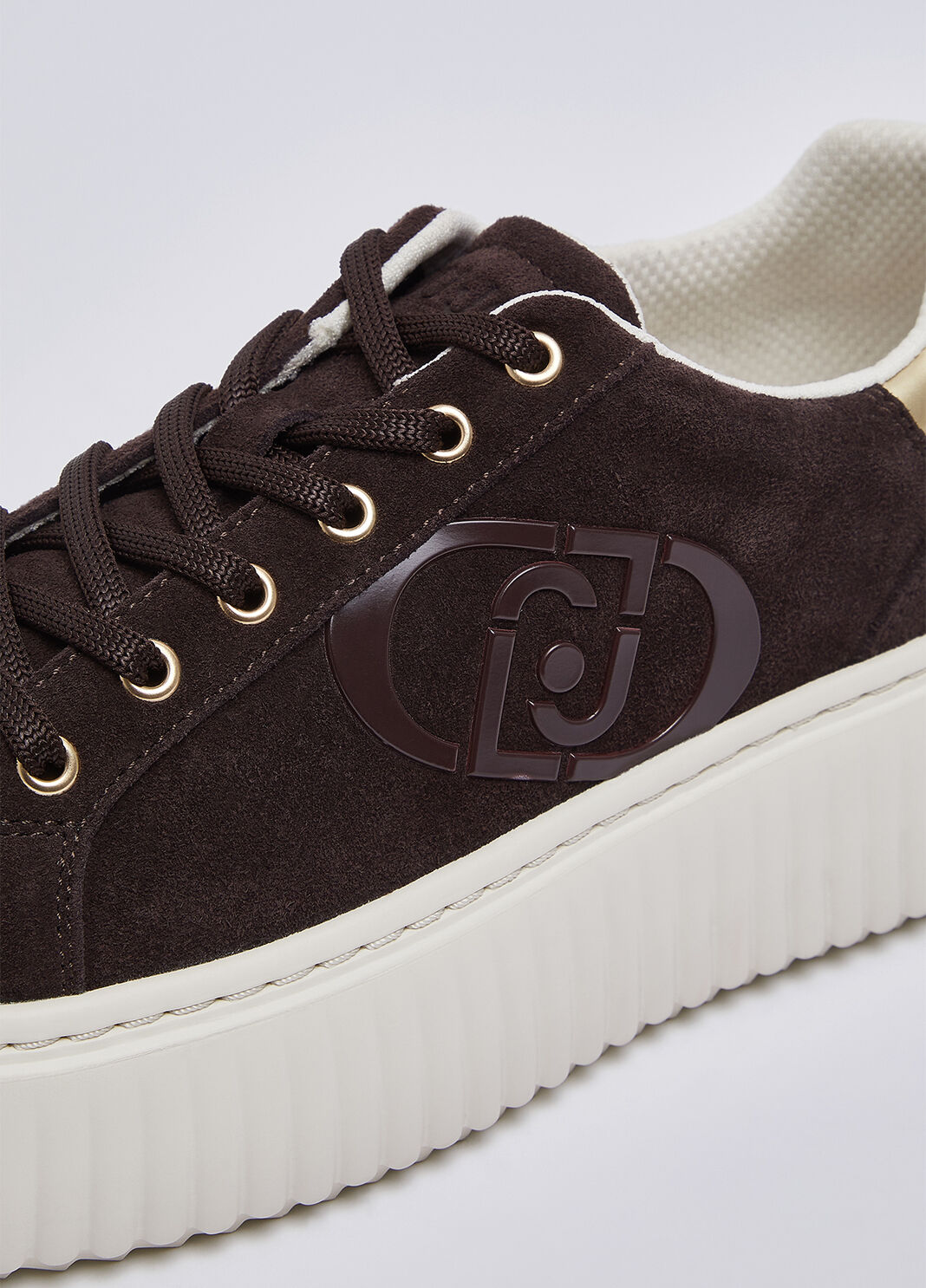Platform sneakers in suede mocha Liu Jo - large image number 5
