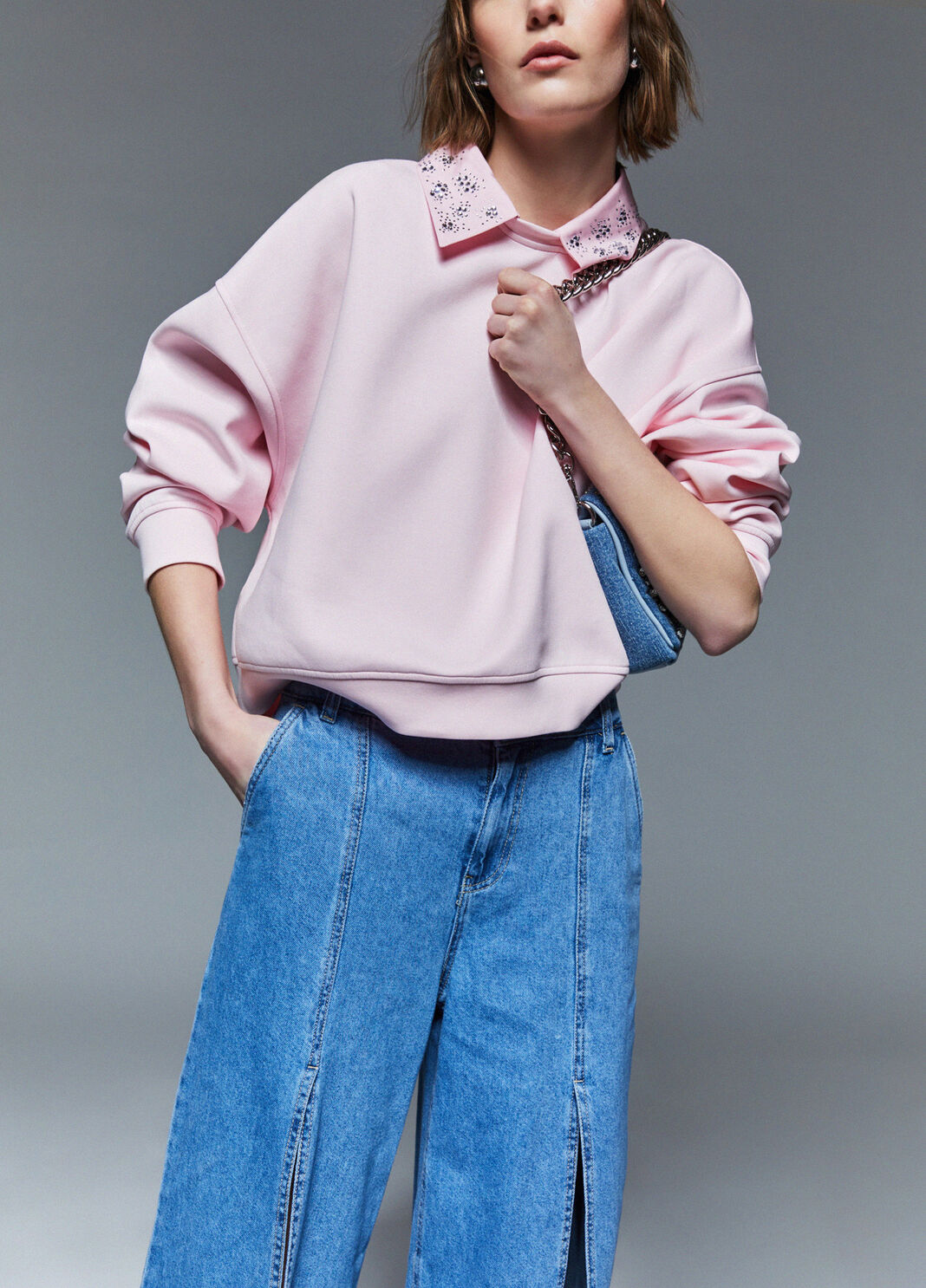 Flare-Jeans mit Schlitzen Denimblau Liu Jo - large image number 3