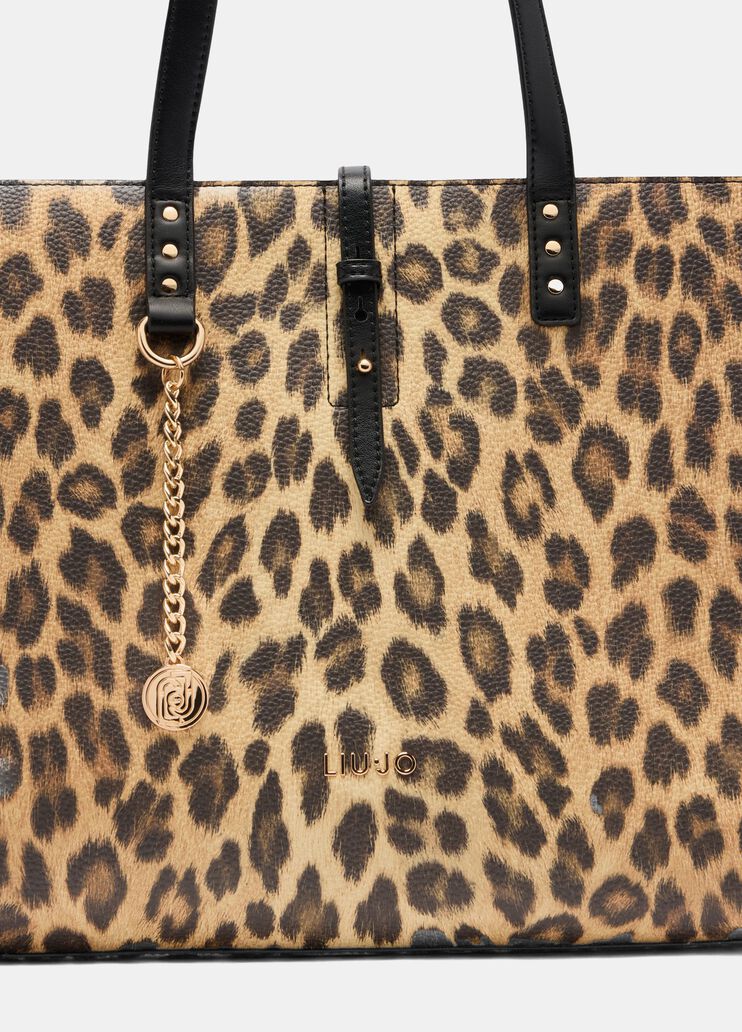 Large animal-print tote bag leopard print Liu Jo - large image number 4 Large animal-print tote bag leopard print Liu Jo - large image number 4