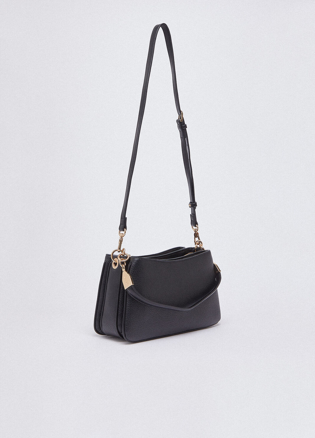 Sac port&eacute; &eacute;paule petit format noir Liu Jo - large image number 3