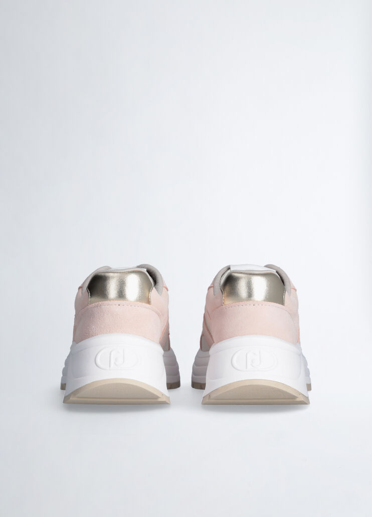 Sneakers in suede and brighty mesh pink Liu Jo - large image number 6 Sneakers in suede and brighty mesh pink Liu Jo - large image number 6