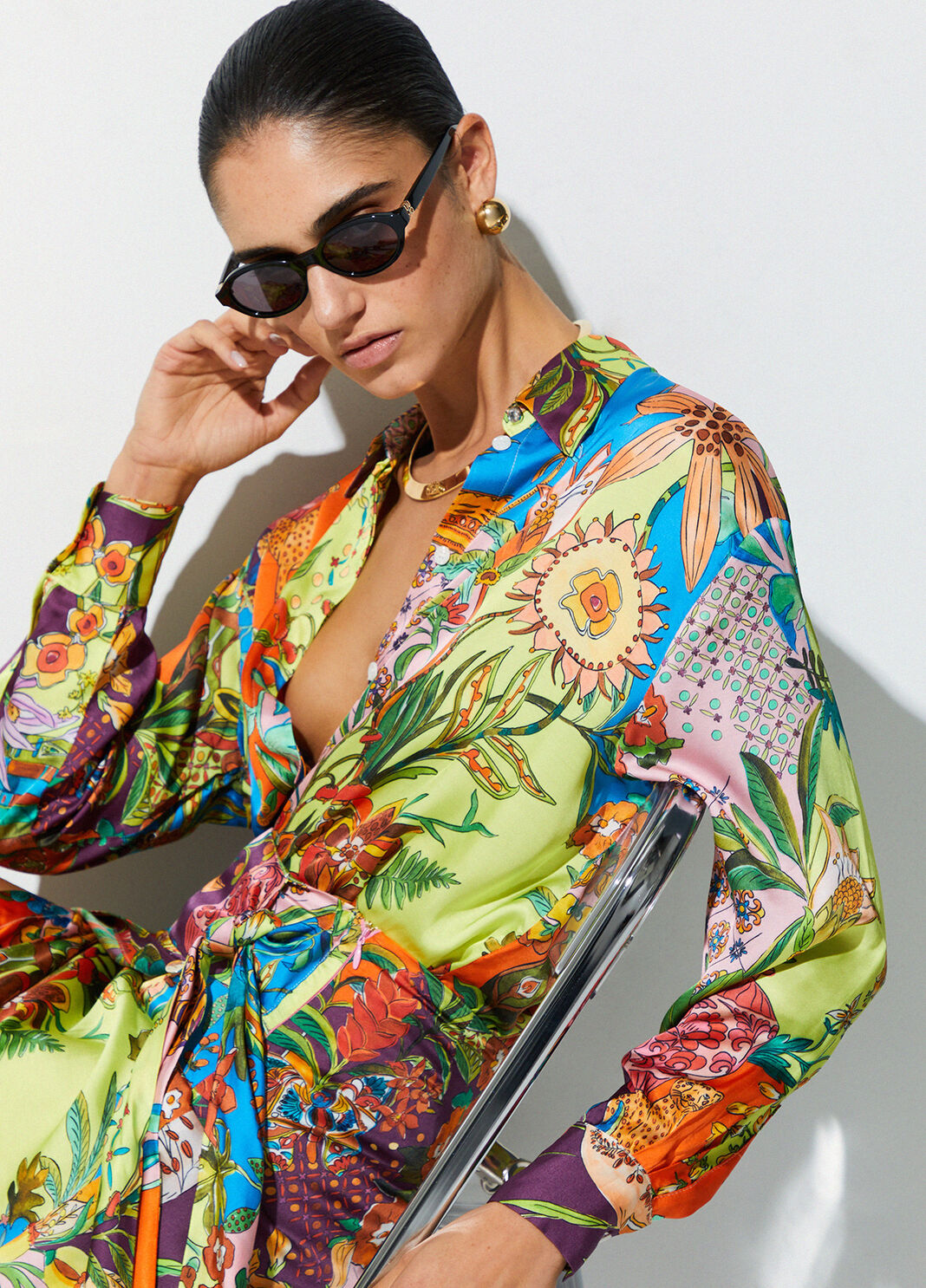 Camicia in raso stampato multicolor Liu Jo - large image number 3