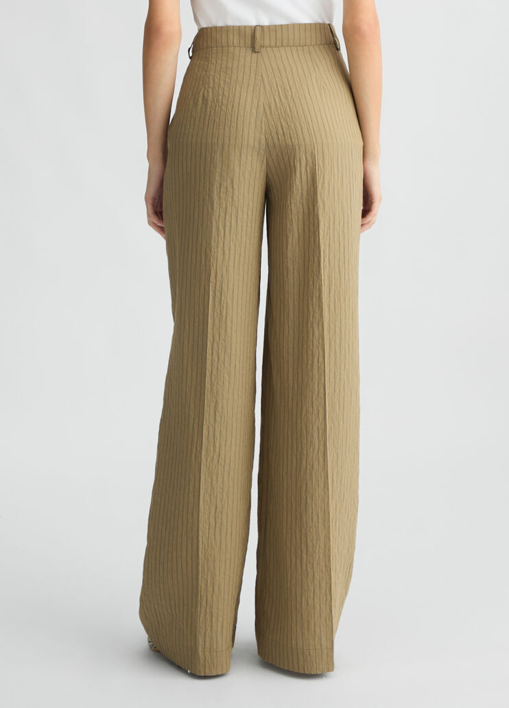 Striped flared trousers green Liu Jo - large image number 1 Striped flared trousers green Liu Jo - large image number 1