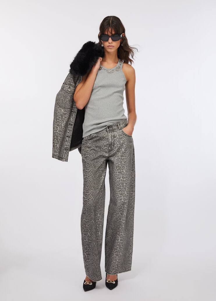 Top mit Schmuckapplikation Grau Liu Jo - large image number 5