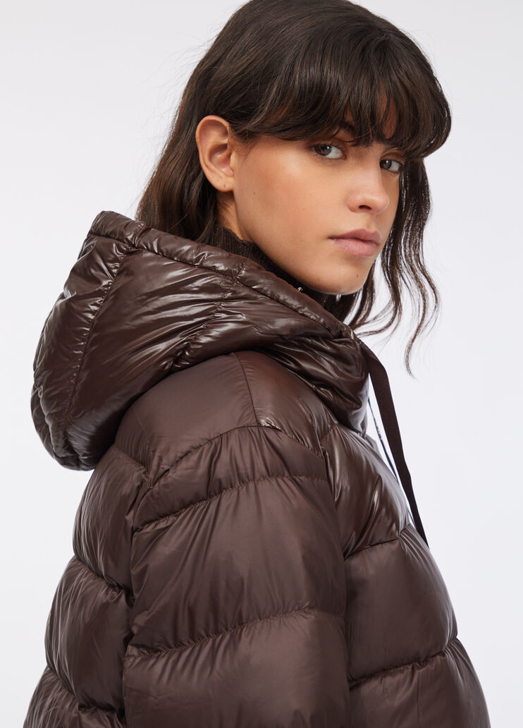 Veste en nylon matelassé chocolat Liu Jo - large image number 2