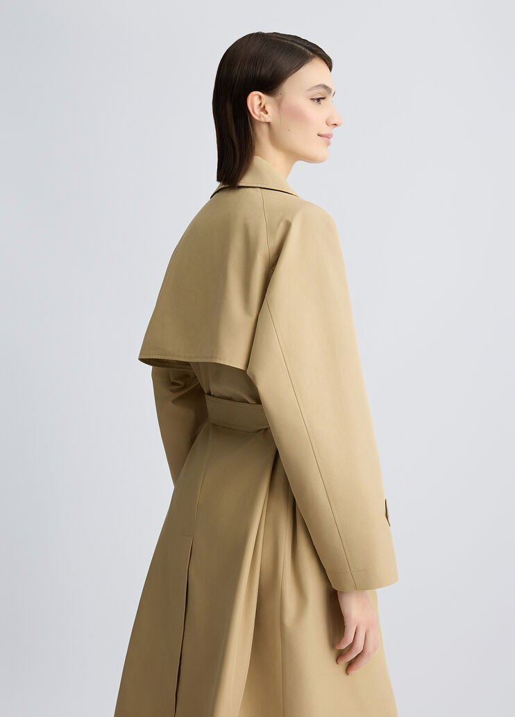 Double-breasted trenchcoat with belt beige Liu Jo - large image number 4 Double-breasted trenchcoat with belt beige Liu Jo - large image number 4