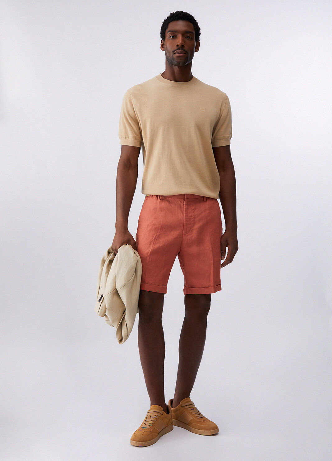 Camiseta de crep&eacute; de algod&oacute;n beige Liu Jo - large image number 5