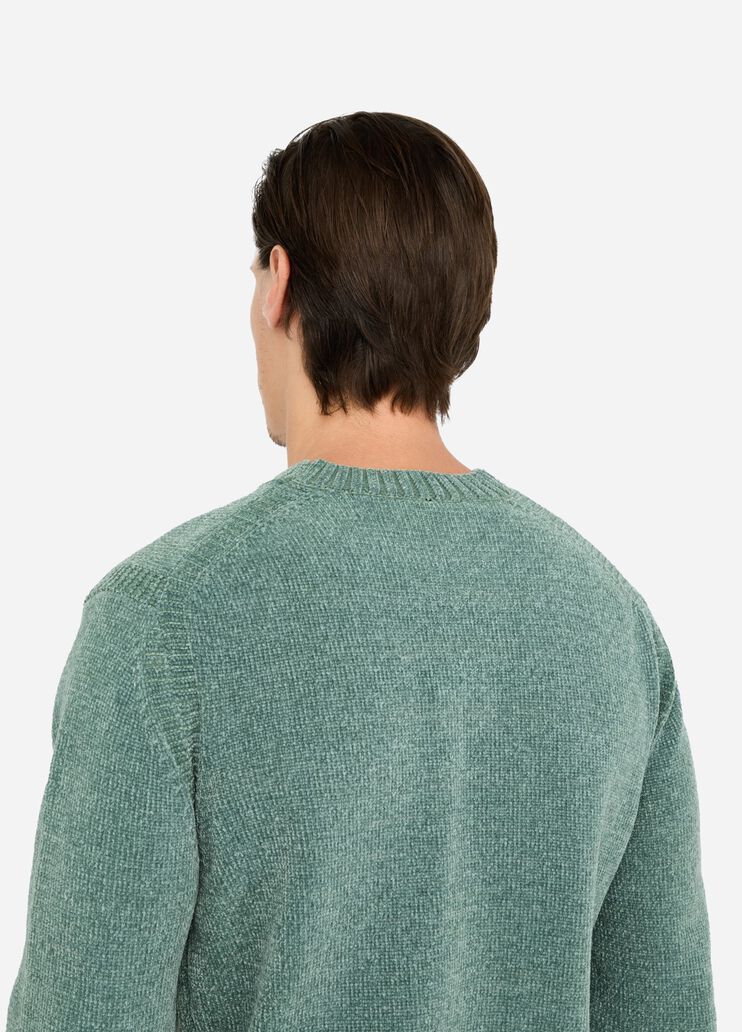 Chenille sweater khaki green Liu Jo - large image number 4 Chenille sweater khaki green Liu Jo - large image number 4