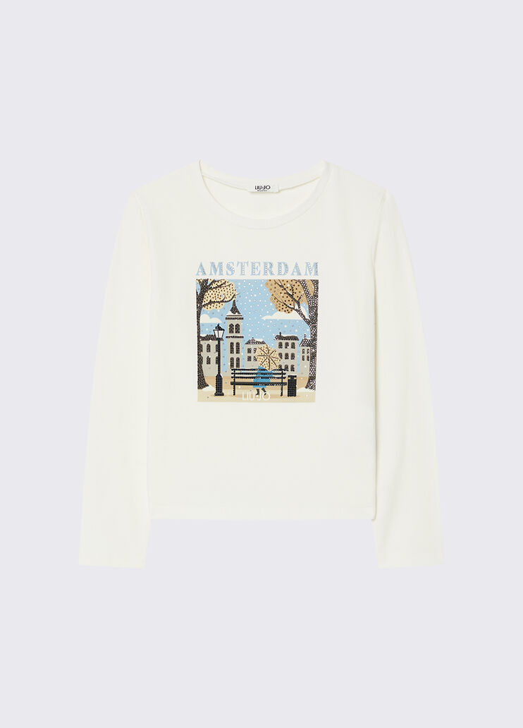 Printed Jersey T-shirt Amsterdam Liu Jo - medium