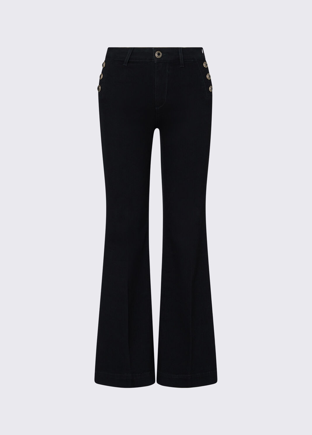 Flare Jeans with Jewel Buttons black denim Liu Jo - large image number 6
