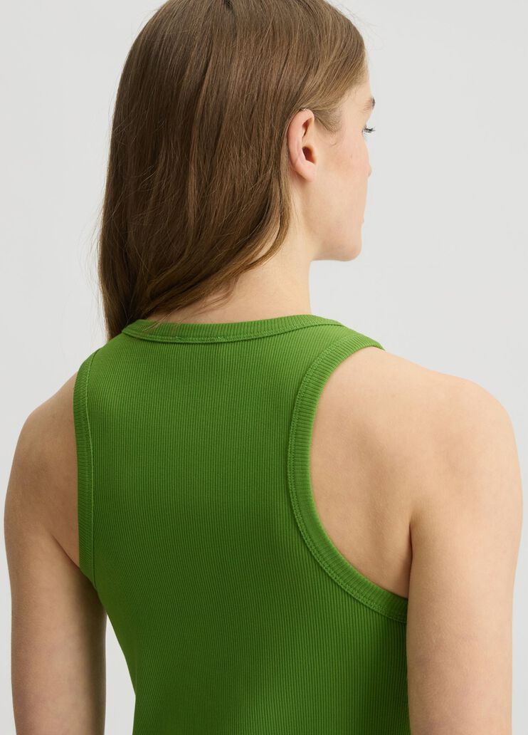 Cotton top with logo green Liu Jo - large image number 4 Cotton top with logo green Liu Jo - large image number 4