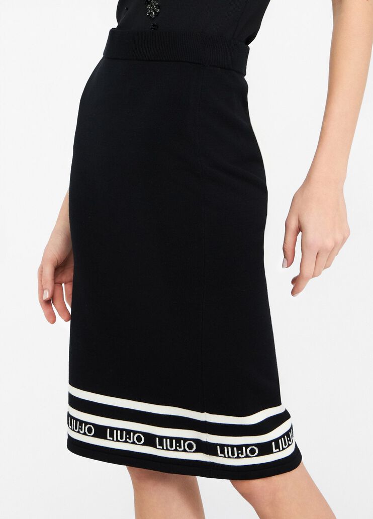 Knit midi skirt black Liu Jo - large image number 3