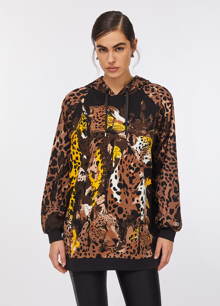 Sweat avec imprimé animalier chocolat Liu Jo - medium