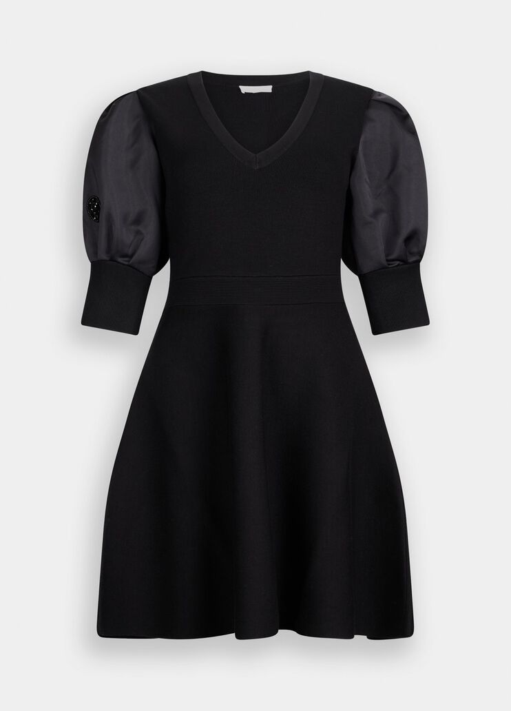 Robe en maille avec manches ballon noir Liu Jo - large image number 6