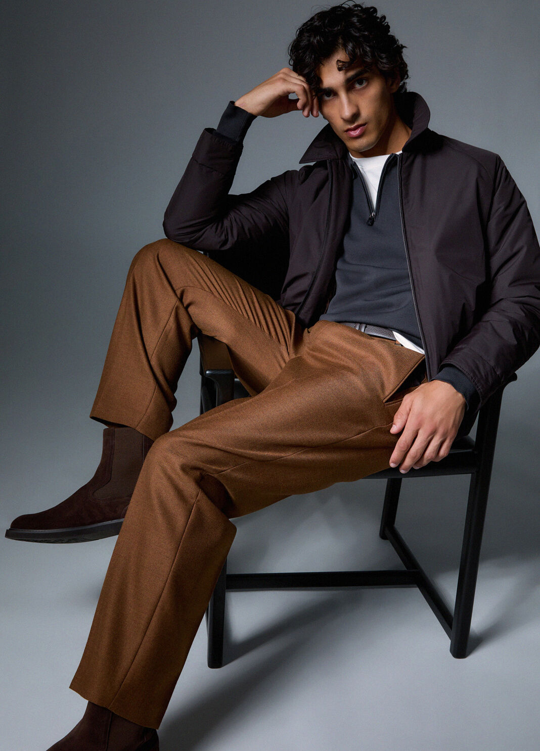 Trousers relaxed fit in a wool blend brown Liu Jo - large image number 2