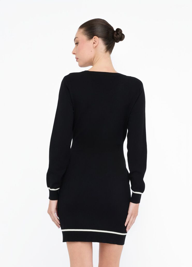 Short knit dress black Liu Jo - large image number 1 Short knit dress black Liu Jo - large image number 1