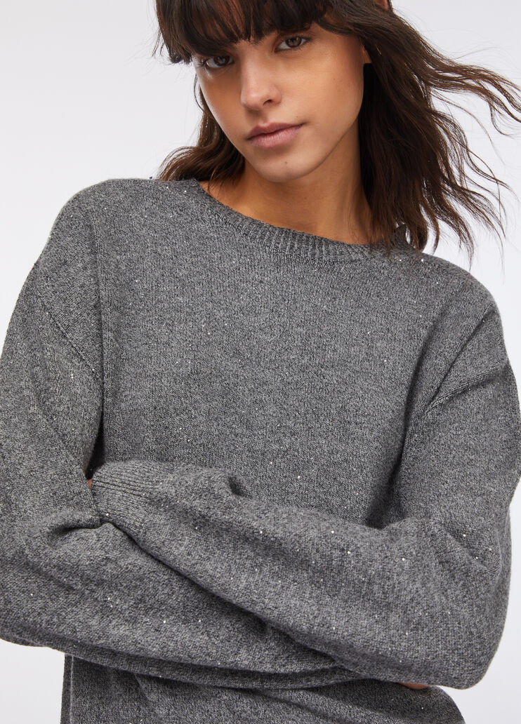 Jersey con microlentejuelas gris Liu Jo - medium