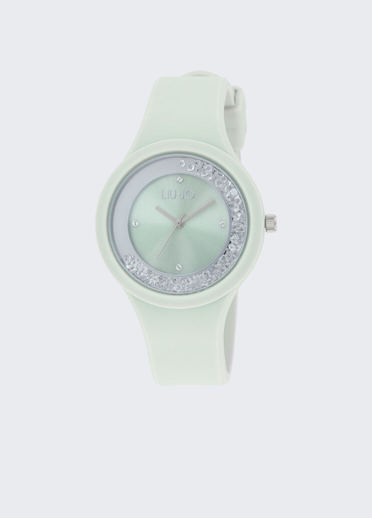 Orologio in silicone con brill verde Liu Jo - medium