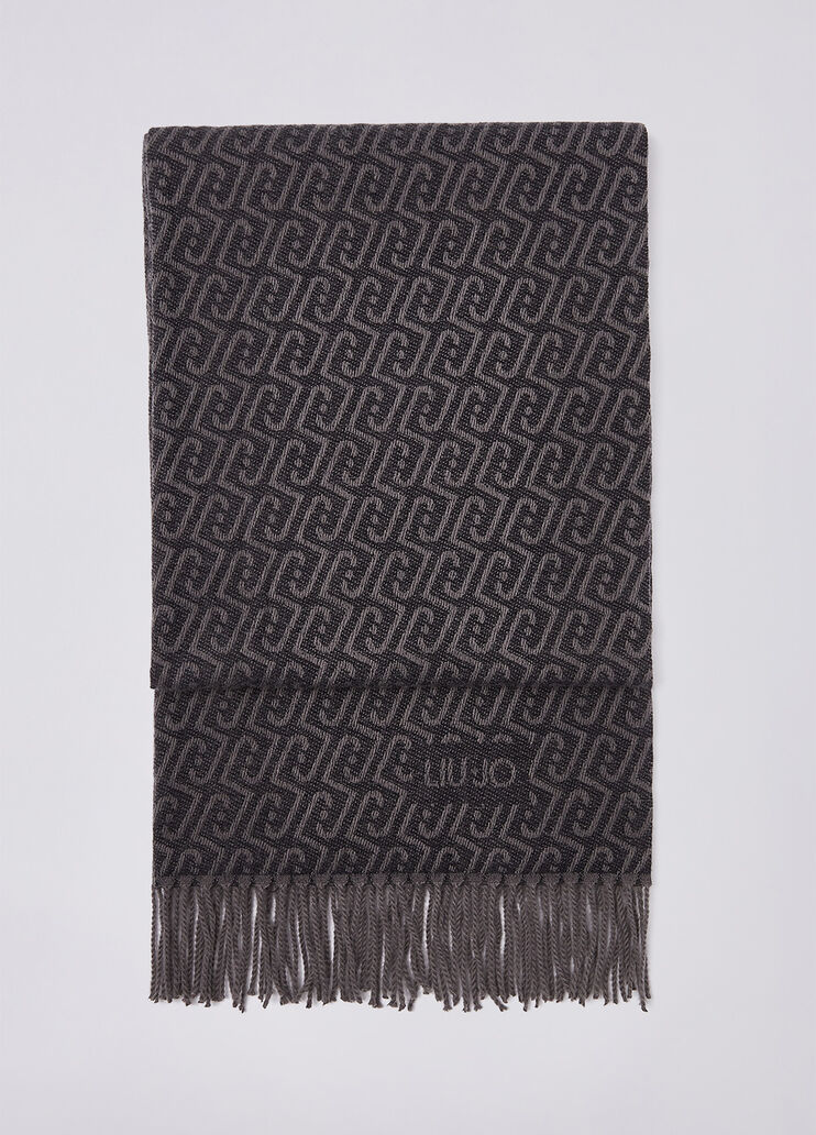 &Eacute;tole avec logo monogramme anthracite Liu Jo - medium