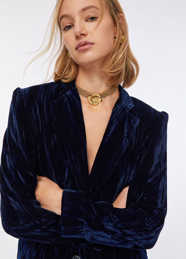 Blazer de terciopelo azul marino Liu Jo - medium Blazer de terciopelo azul marino Liu Jo - medium