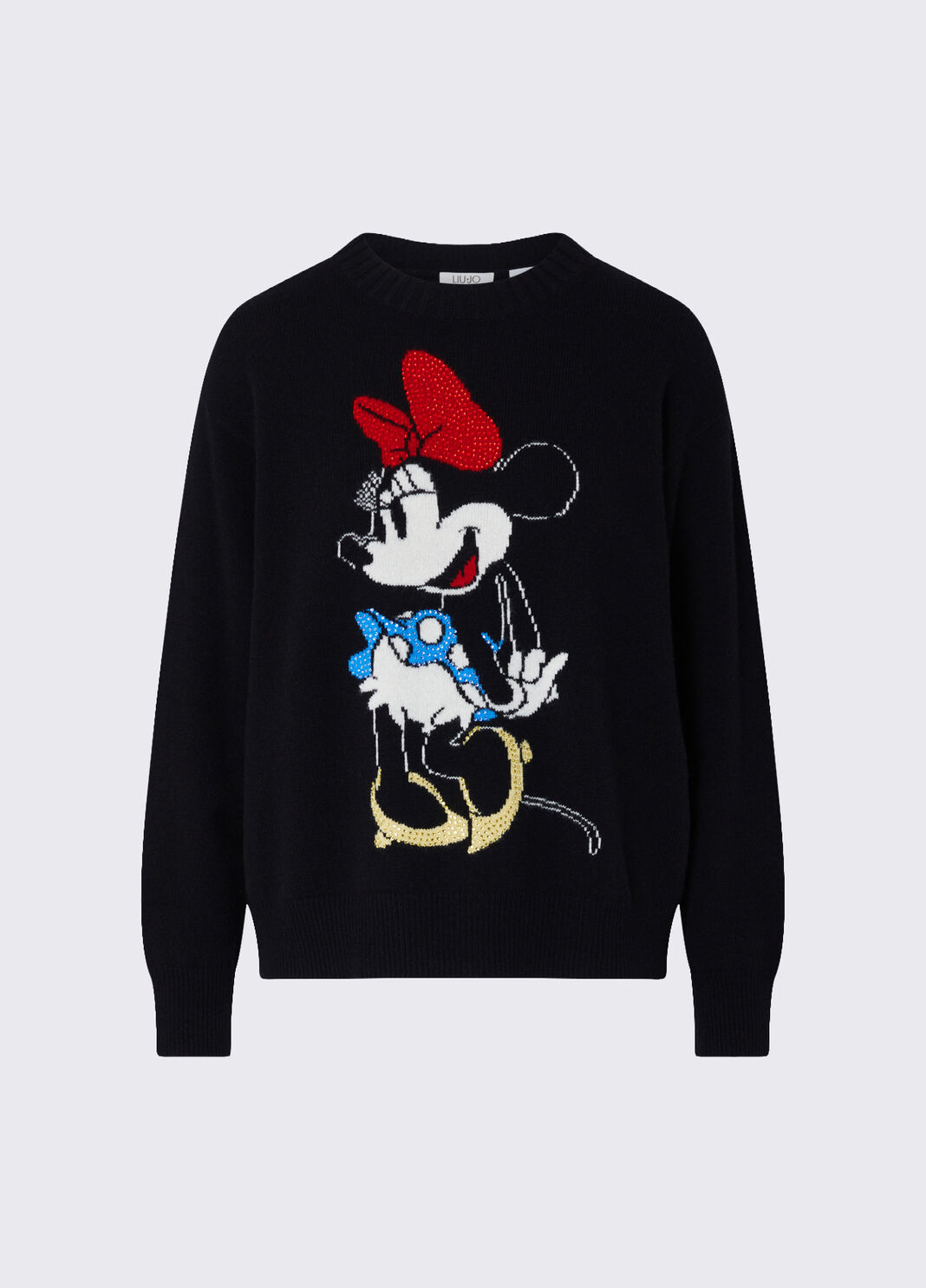Maglia jacquard in lana Mrs Mouse nero/Miss mouse Liu Jo - large image number 6