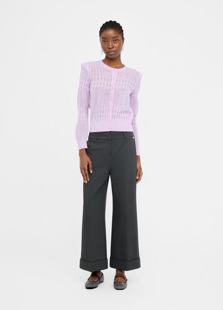 Wool and alpaca cardigan lilac Liu Jo - large image number 5