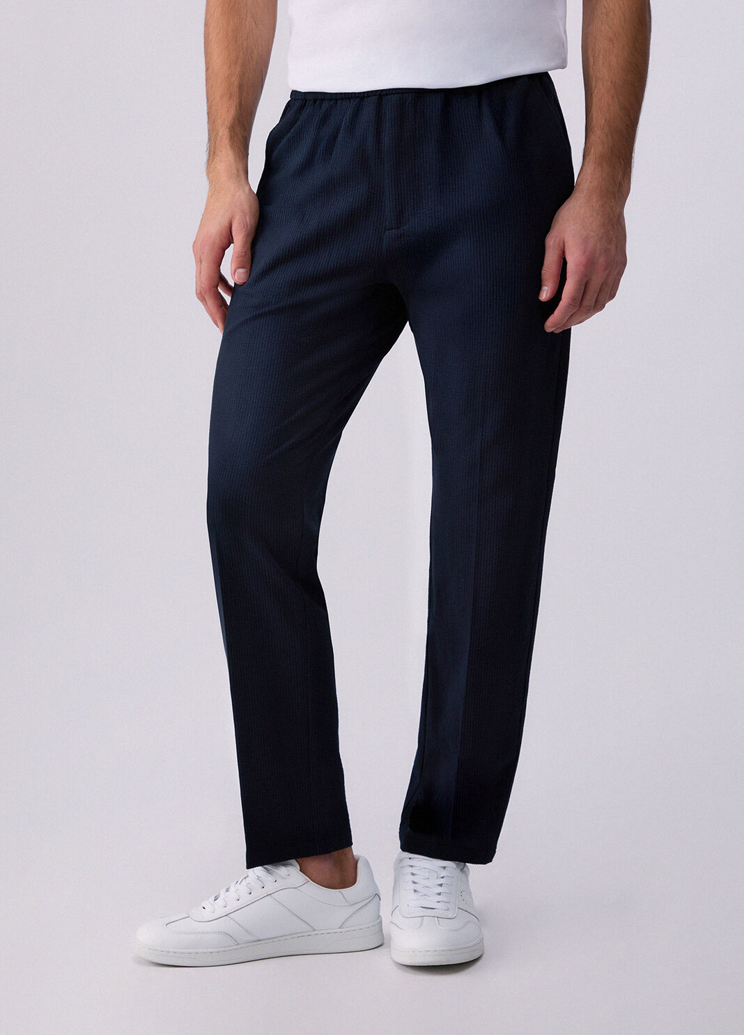 Seersucker trousers  dark blue Liu Jo - large image number 0