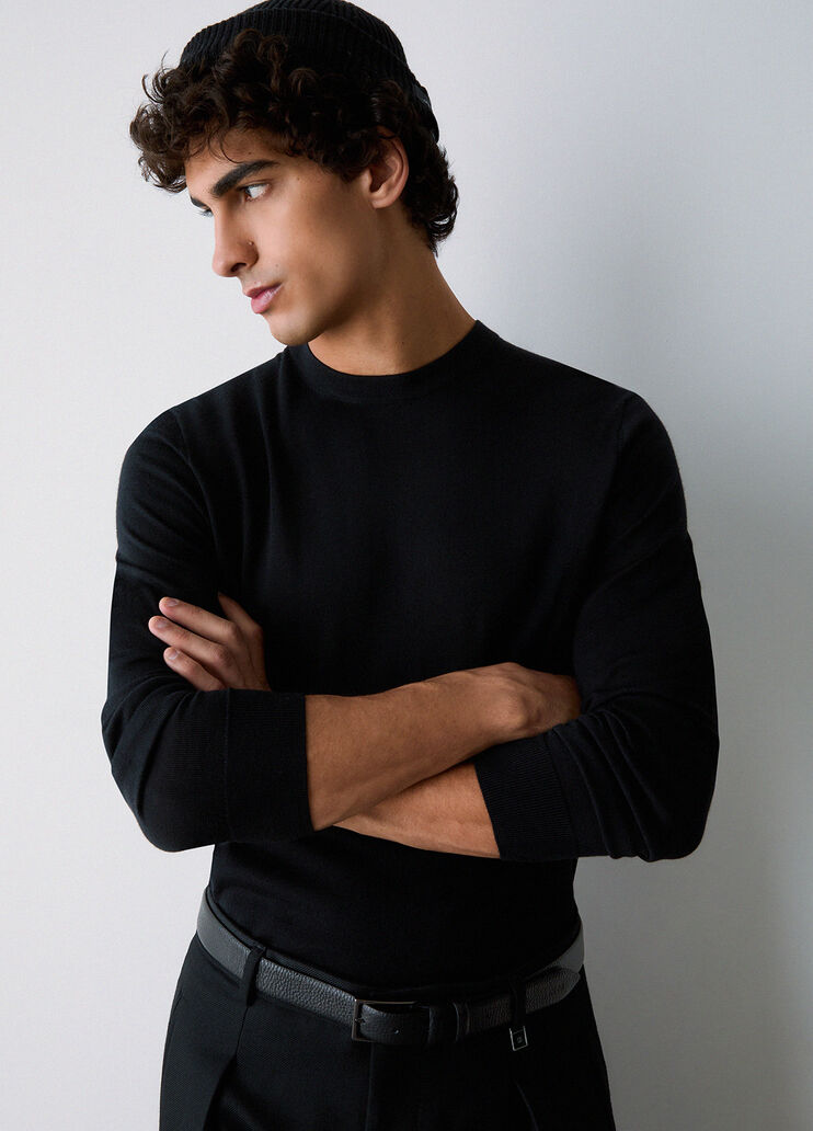 Knit in wool merino black Liu Jo - medium