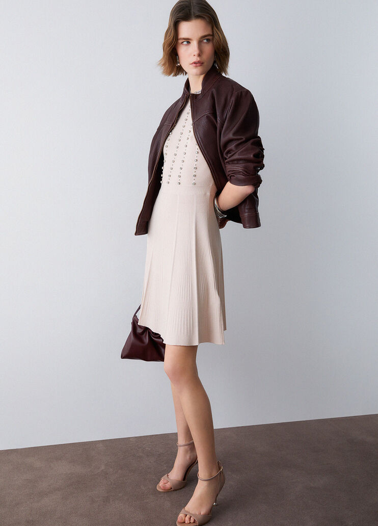 Kurzes Strickkleid nude Liu Jo - medium
