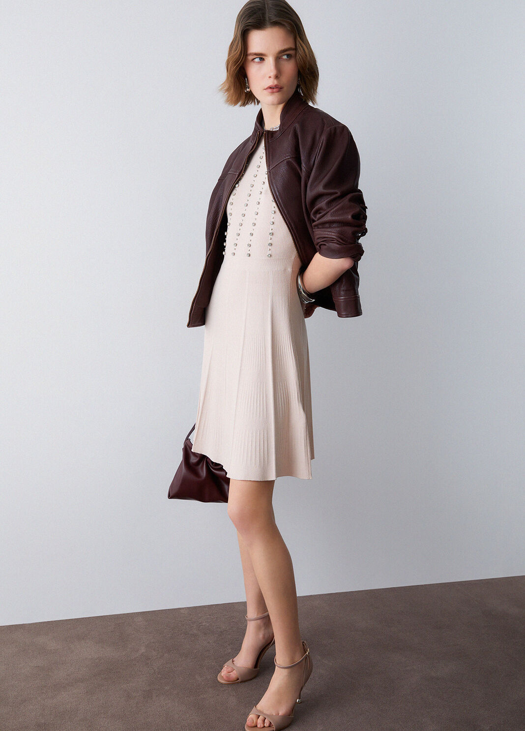 Short knit dress nude Liu Jo - large image number 2