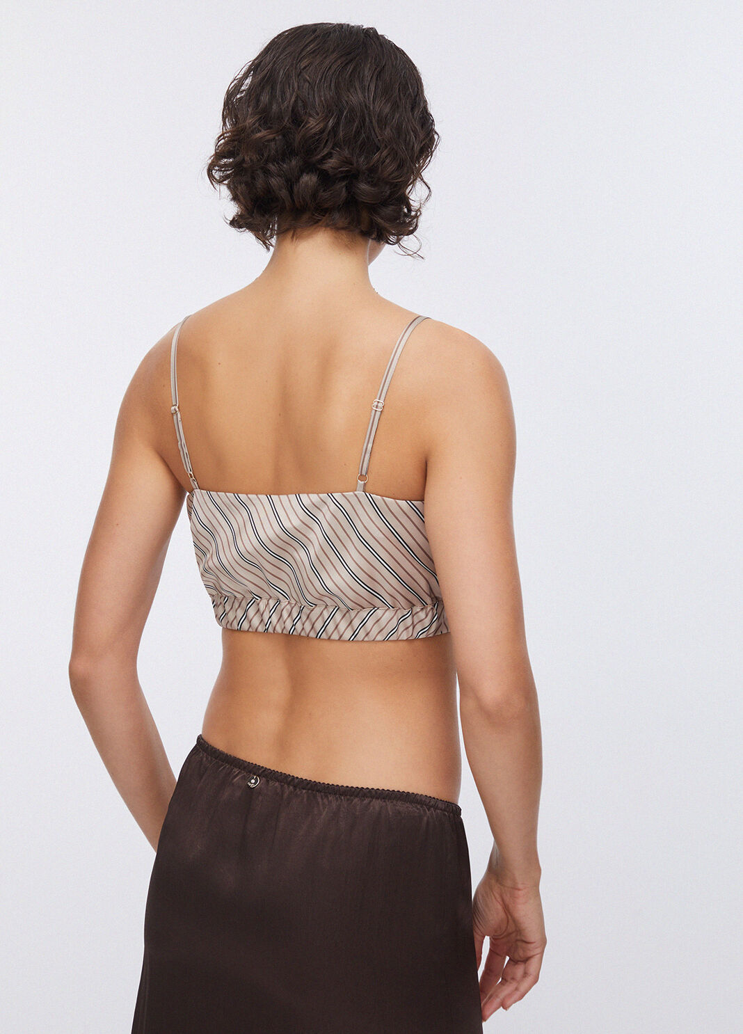 Gestreiftes Crop Top Beige Liu Jo - large image number 1