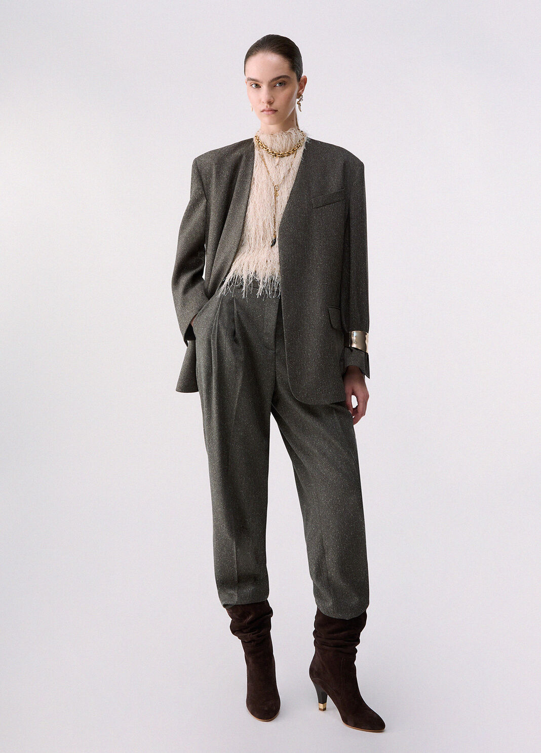 Pantalones de tweed verde oscuro Liu Jo - large image number 5