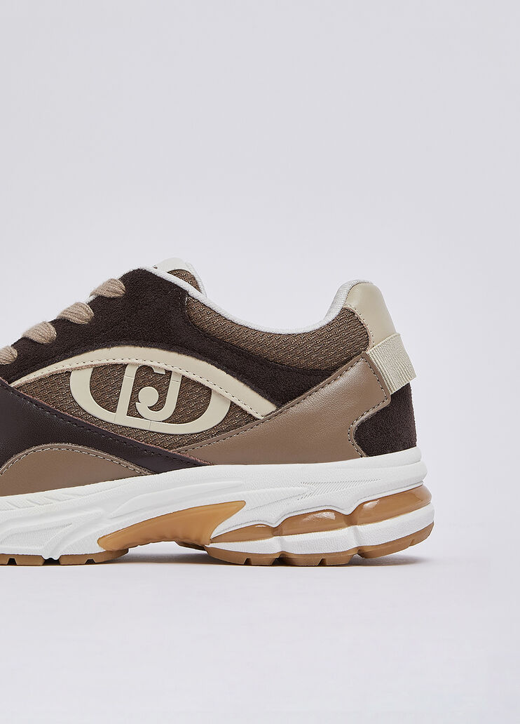 Suede and mesh sneakers Havana/mocha Liu Jo - medium